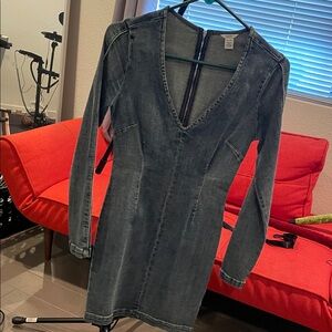 Guess Long Sleeve Denim Dress